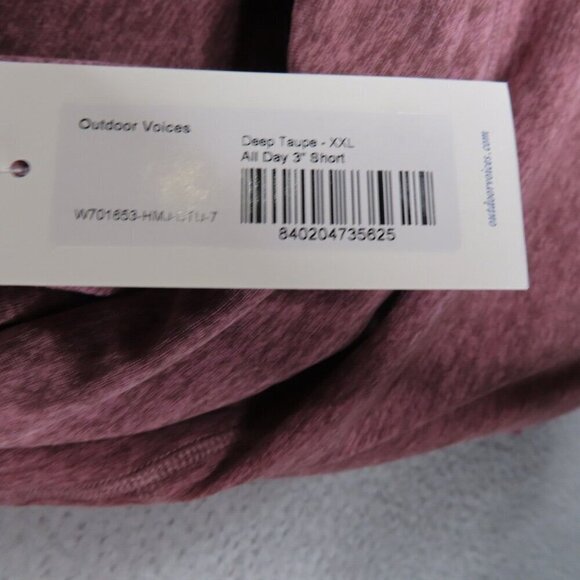 Outdoor Voices All Day 3" Shorts Womens XXL Small Deep Taupe Stretch NEW - Picture 7 of 10